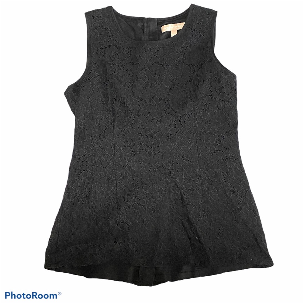 Banana Republic lace back zip tank black small